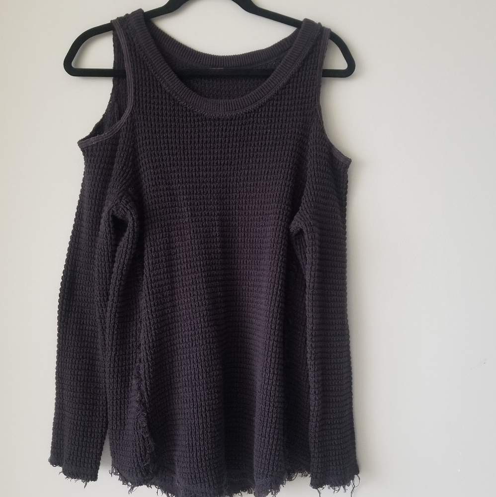 Free People Cold Shoulder Sweater